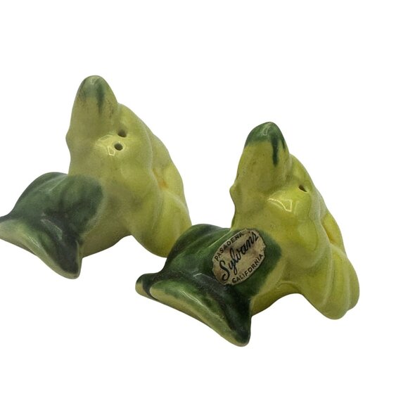 Vintage Sylvans Salt & Pepper Shakers Yellow Flowers Ceramic Collectible - Picture 5 of 6